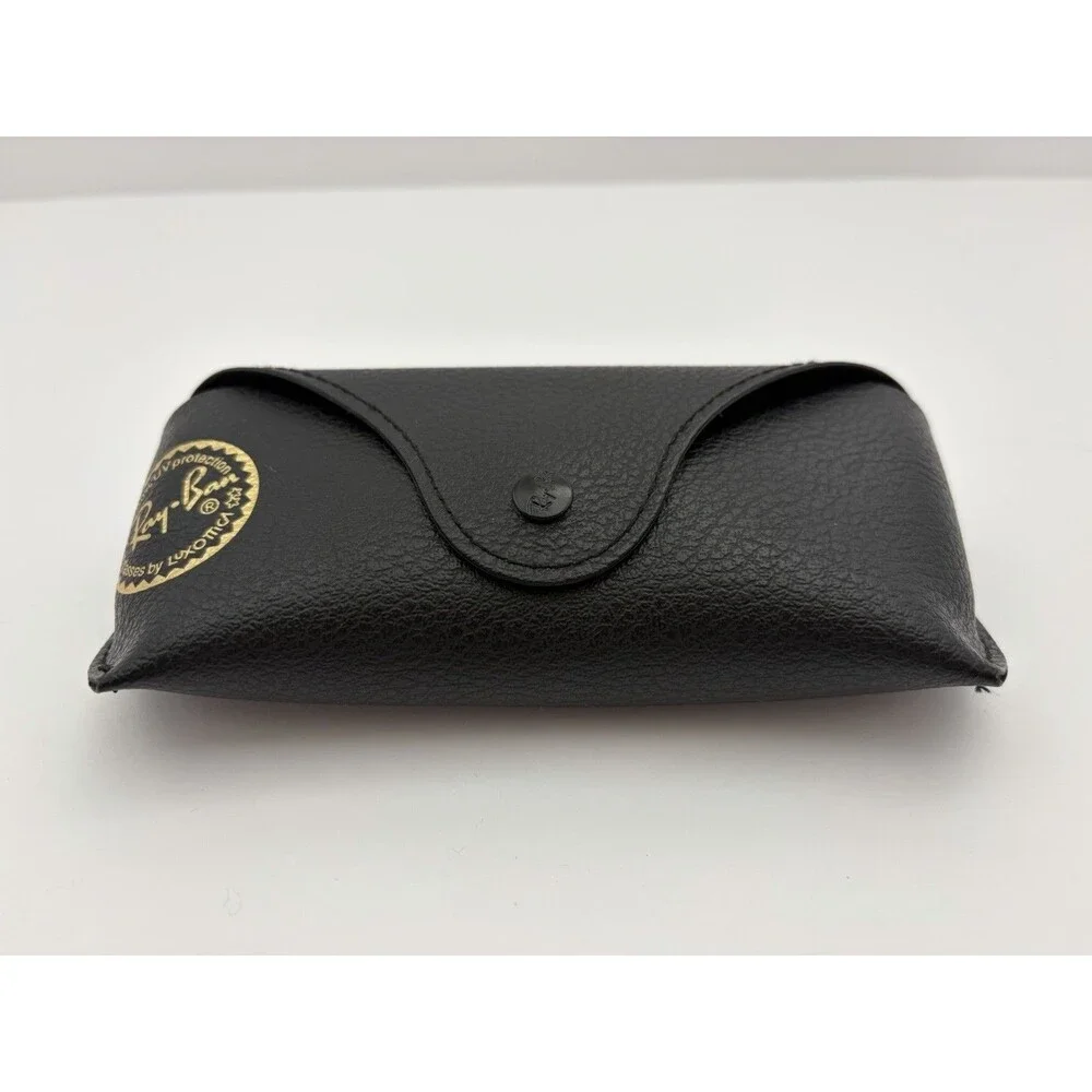 Ray Ban Black Leather Like Medium Case With Gold Stamp, Authenticity
